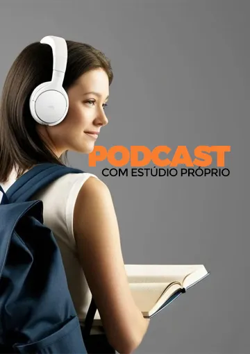 Podcast com estúdio próprio